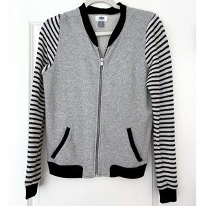 Old Navy Stripe Bomber Sweater